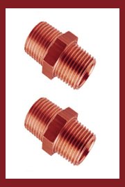 Bronze Equal Hex Nipple